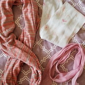 Lot of 3 spring/summer scarves